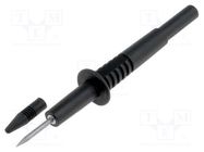 Measuring tip; 10A; black; Tip diameter: 2mm; Socket size: 4mm AXIOMET