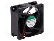 Fan: DC; axial; 12VDC; 60x60x25mm; 27.04m3/h; 16.7dBA; slide; 26AWG SUNON