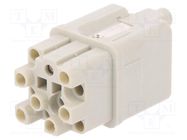 Connector: HDC; contact insert; female; S-Q12/0; PIN: 13; 12+PE MOLEX