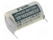 Battery: lithium; 1/2AA,1/2R6,CR14250; 3V; 850mAh FDK