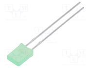 LED; rectangular; 5x2x7.05mm; yellow green; 9÷20mcd; 130°; 20mA LUCKYLIGHT