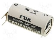 Battery: lithium; 2/3A,2/3R23,CR17335; 3V; 1800mAh; Ø17x33.5mm 