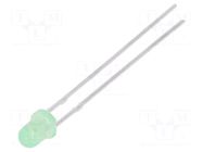 LED; yellow green; 3mm; 70÷120mcd; 60°; Front: convex; 1.6÷2.4VDC LUCKYLIGHT