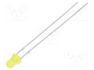 LED; 3mm; yellow; 210÷350mcd; 60°; Front: convex; No.of term: 2 LUCKYLIGHT