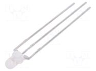 LED; red/yellow-green; 3mm; 60°; Front: convex; 1.6÷2.4/1.6÷2.4VDC LUCKYLIGHT