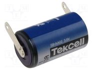 Battery: lithium; 1/2AA; 3.6V; 1200mAh; non-rechargeable TEKCELL