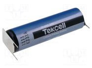 Battery: lithium; 14500; 3.6V; 2400mAh; non-rechargeable; for PCB TEKCELL