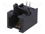 Connector: RJ11; socket; PIN: 4; Cat: 3; unshielded; gold-plated Amphenol Communications Solutions