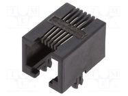 Connector: RJ12; socket; PIN: 6; Cat: 3; unshielded; gold-plated AMPHENOL COMMUNICATIONS SOLUTIONS