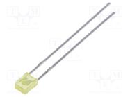 LED; rectangular; 3.2x2x4.15mm; yellow; 30÷70mcd; 130°; Front: flat LUCKYLIGHT