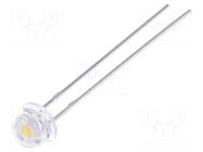 LED; white warm; 4.8mm; 1300÷2200mcd; 90°; Front: convex; 3000K LUCKYLIGHT