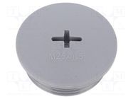 Stopper; M25; 1.5; polyamide; dark grey; Thread: metric; 10mm ALPHA WIRE