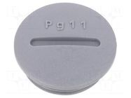 Stopper; PG11; polyamide; dark grey; Thread: PG; 6mm; 10pcs. ALPHA WIRE