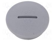 Stopper; PG21; polyamide; dark grey; Thread: PG; 8mm; 10pcs. ALPHA WIRE