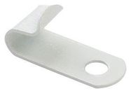 CABLE CLAMP, ALUMINIUM, 6.35MM, WHITE