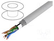 Wire; SF/UTP,UNITRONIC® LAN 200; 4x2x24AWG; 5e; wire; Cu; PVC; grey LAPP