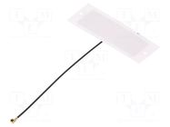 Antenna; Bluetooth,GNSS,WiFi; 4dBi; linear; 53x18x0.1mm; U.FL MOLEX