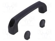 Holder; polyamide; black; H: 34mm; L: 120mm; W: 18mm; 530N; handle RST ROZTOCZE