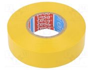 Tape: electrical insulating; W: 19mm; L: 20m; Thk: 0.15mm; yellow TESA