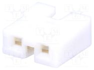 Connector: pin strips; jumper; female; open; 2.54mm; 1x2; white AMPHENOL COMMUNICATIONS SOLUTIONS