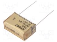 Capacitor: paper; X2; 220nF; 275VAC; 25.4mm; ±20%; THT; P409; 630VDC KEMET