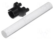 Fiber for LED; Ø5mm; L: 45mm; round; Front: flat MENTOR