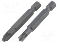 Kit: screwdriver bits; MOD; 50mm; Size: 1,2; 2pcs. C.K