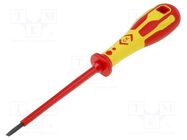 Screwdriver; insulated; slot; 3,5x0,6mm; Blade length: 100mm C.K