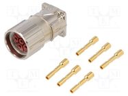 Connector: M23; socket; PIN: 6; female; crimped; straight; 25A; IP68 LAPP