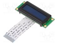 Display: LCD; alphanumeric; FSTN Positive; 16x2; 53x20x5.4mm; LED DISPLAY ELEKTRONIK