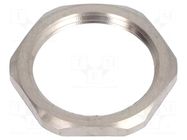 Nut; PG16; stainless steel; 27mm; Thread: PG; GM-INOX HUMMEL