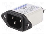 Connector: AC supply; socket; male; 6A; 250VAC; IEC 60320; C14 (E) ROXBURGH EMC