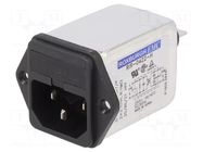 Connector: AC supply; socket; male; Inom: 4A; Ir: 0.35mA; 250VAC ROXBURGH EMC