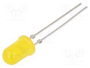 LED; 5mm; yellow; 1.6÷10mcd; 30°; Front: convex; 2.4÷3VDC VISHAY