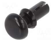 Rivet; polyamide; L.rivet: 4.8mm; Panel cutout diam: 2.7mm; black DREMEC