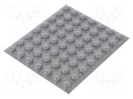 Self-adhesive foot; H: 5.1mm; grey; polyurethane; Dim: Ø11.2mm 3M