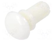 Rivet; polyamide; L.rivet: 8.5mm; Panel cutout diam: 5.1mm; white DREMEC