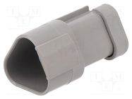 Connector: wire-wire; DT; male; terminator; PIN: 2; grey; -55÷125°C DEUTSCH