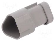 Connector: wire-wire; terminator; male; DT; PIN: 3; grey; -55÷125°C DEUTSCH