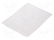 Self-adhesive foot; H: 3mm; translucent; polyetylene; Dim: 11x11mm 3M