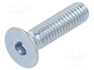 Screw; M4x16; 0.7; Head: countersunk; hex key; HEX 2,5mm; steel BOSSARD