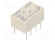 Relay: electromagnetic; DPDT; Ucoil: 3VDC; Icontacts max: 1A; G6K OMRON Electronic Components