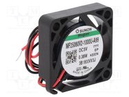 Fan: DC; axial; 5VDC; 25x25x6mm; 3.72m3/h; 18dBA; Vapo; 10000rpm SUNON