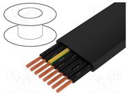 Wire; H05VVH6-F; 8G1mm2; unshielded; 300V,500V; Cu; stranded; black TKD