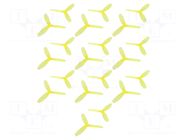 Propeller; Kit: CW x10 + CCW x10; yellow; Number of blades: 3 EMAX