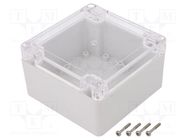 Enclosure: multipurpose; X: 105mm; Y: 105mm; Z: 60mm; ZP; ABS; gasket KRADEX