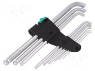 Wrench-set; hex key; 9pcs. WERA