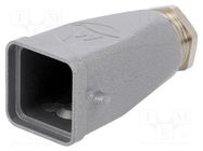 Enclosure: for HDC connectors; size 3; Locking: for latch; M20 