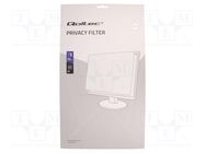 RODO privacy filter; natural (transparent); Thk: 0.5mm; 24" QOLTEC