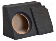 Car loudspeaker enclosure; MDF; black melange; textil; 300mm BASSER